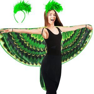 5299 Double-sided Printing Adults Parrot Costume Bird Wings